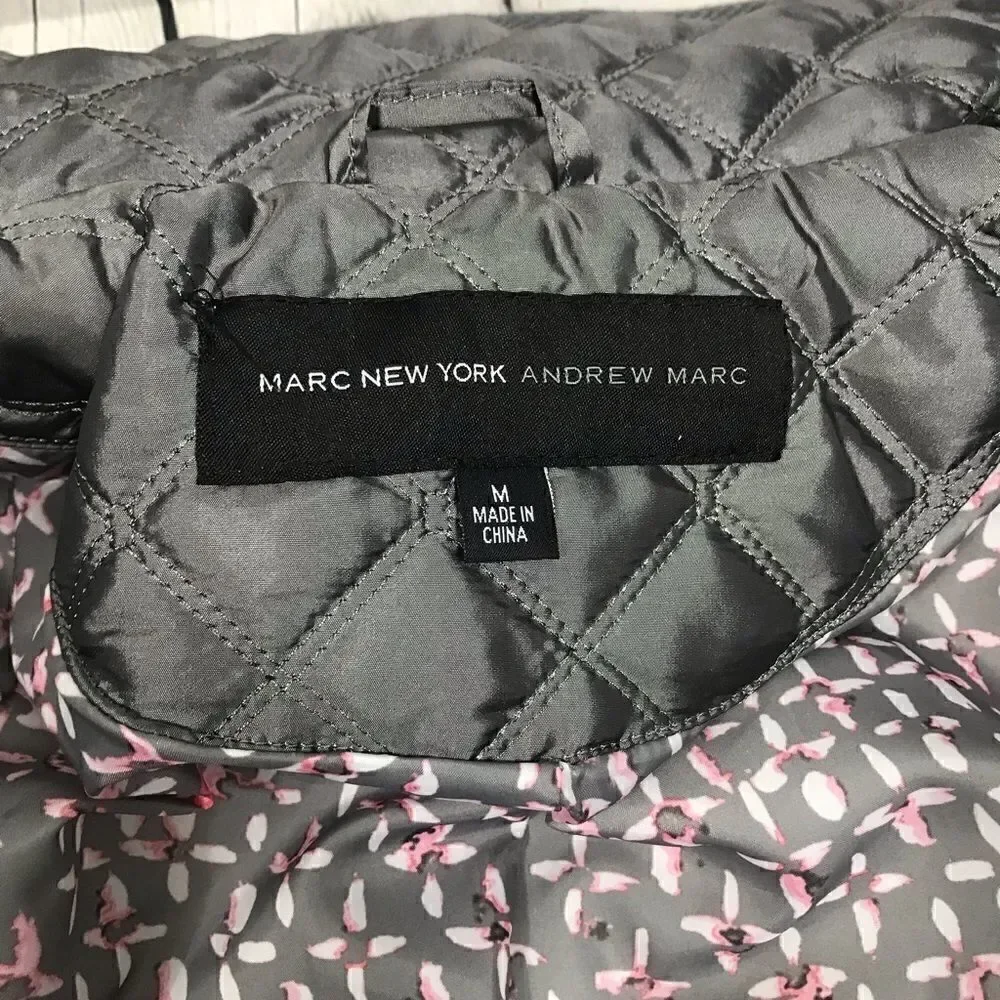 Andrew Marc Marc New York Medium Gray Puffer Coat